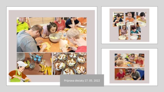 nácvik sebaobslužných činností pri príprave desiaty