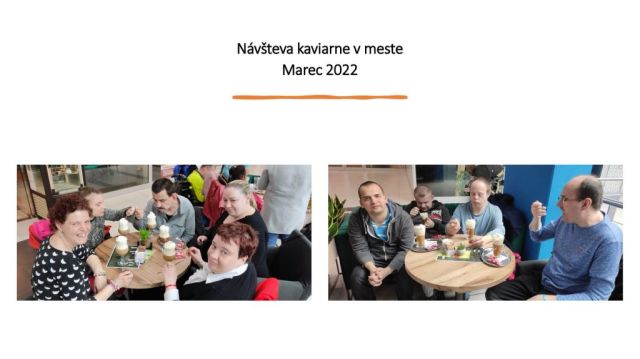 Návšteva kaviarne v meste 